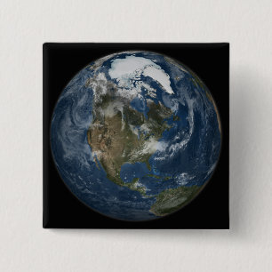 Badge Carré 5 Cm Une vue de la terre