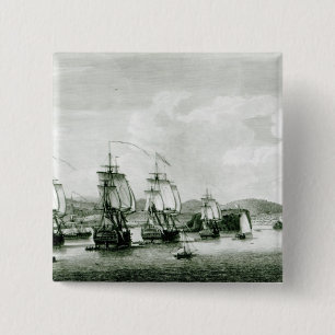 Badge Carré 5 Cm Une vue de l'île de la Sainte Lucie