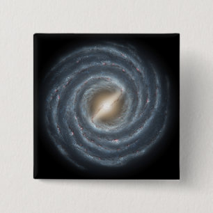 Badge Carré 5 Cm Une vue de notre propre Galaxie Lactée