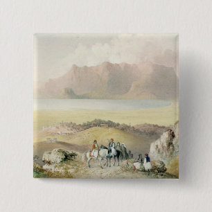 Badge Carré 5 Cm Une vue en Grèce