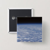 Badge Carré 5 Cm Une vue oblique de l'atmosphère terrestre (Devant & derrière)