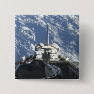 Badge Carré 5 Cm Une vue partielle de navette spatiale l'Atlantide