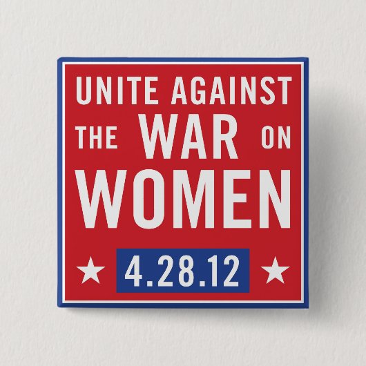 Badge Carré 5 Cm Unissez le bouton (Devant)