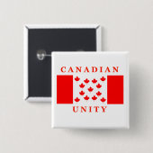 Badge Carré 5 Cm Unité canadienne (Devant & derrière)