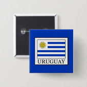 Badge Carré 5 Cm Uruguay (Devant & derrière)