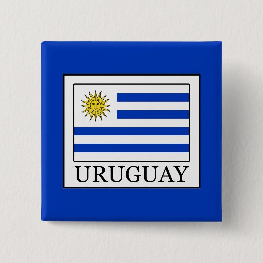 Badge Carré 5 Cm Uruguay (Devant)