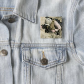 Badge Carré 5 Cm US Marine saute dans un trou (En situation)