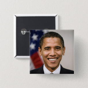 Badge Carré 5 Cm US President Elect Barack Obama 