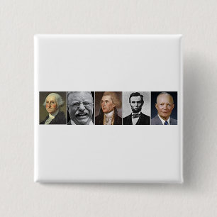 Badge Carré 5 Cm US Presidents