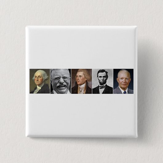 Badge Carré 5 Cm US Presidents (Devant)