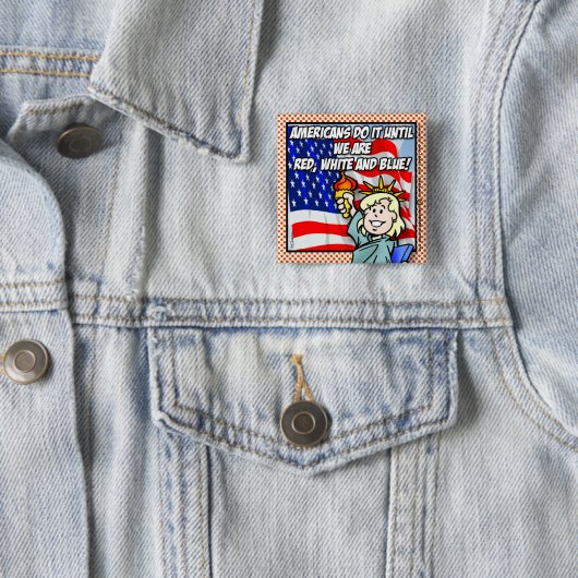 BADGE CARRÉ 5 CM USA (En situation)