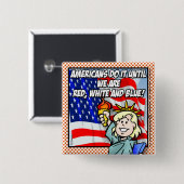 BADGE CARRÉ 5 CM USA (Devant & derrière)