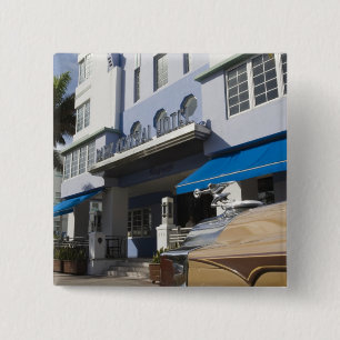 Badge Carré 5 Cm USA, Floride, Miami Beach : South Beach, Art Déco