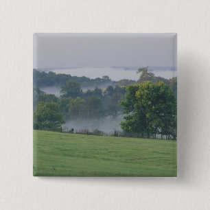 Badge Carré 5 Cm USA, Kentucky. Les collines du Bluegrass