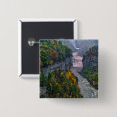 Badge Carré 5 Cm USA, New York, Letchworth State Park. et (Devant & derrière)