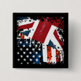BADGE CARRÉ 5 CM USA$UK