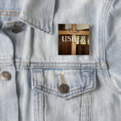 BADGE CARRÉ 5 CM USHER (En situation)