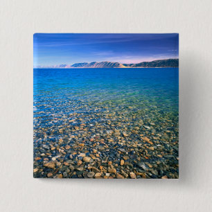 Badge Carré 5 Cm UTAH.États-Unis Eau limpide du lac Bear