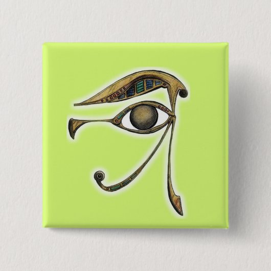 Badge Carré 5 Cm Utchat - Amulet de protection (Devant)