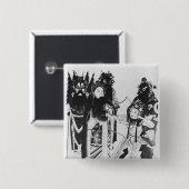 Badge Carré 5 Cm Utilisant un arc à la porte de Yven (Devant & derrière)