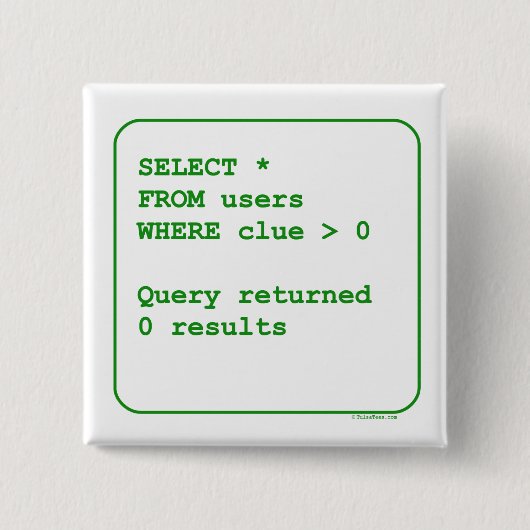 Badge Carré 5 Cm Utilisateurs naïfs (Devant)