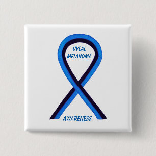 Badge Carré 5 Cm Uveal Melanoma Sensibilisation Ruban Angel Personn