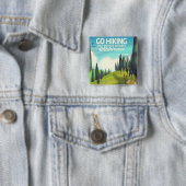 Badge Carré 5 Cm Va Randonnée ! (En situation)