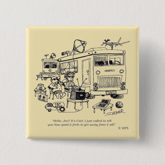 Badge Carré 5 Cm Vacances de famille (Devant)