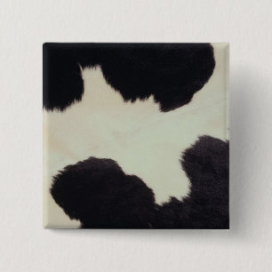 Badge Carré 5 Cm Vache noire et blanche cachée