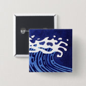BADGE CARRÉ 5 CM VAGUES #1 (Devant & derrière)