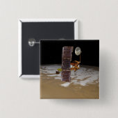 Badge Carré 5 Cm vaisseau spatial Mars Odyssey (Devant & derrière)