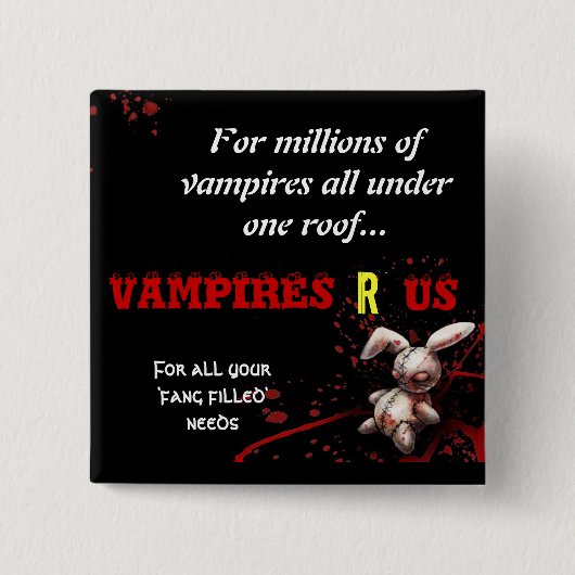 Badge Carré 5 Cm vampires r nous insigne (Devant)