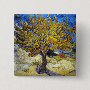 Badge Carré 5 Cm Van Gogh Mulberry Tree Art impressionniste