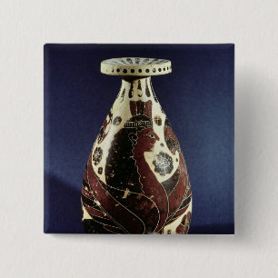 Badge Carré 5 Cm Vase à style de Proto-Corinthien avec un sphinx