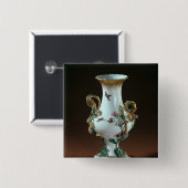 Badge Carré 5 Cm Vase Duplessis avec la décoration d'or (Devant & derrière)