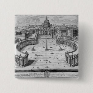 Badge Carré 5 Cm Vatican, Rome