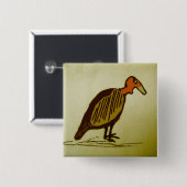 Badge Carré 5 Cm vautour (Devant & derrière)