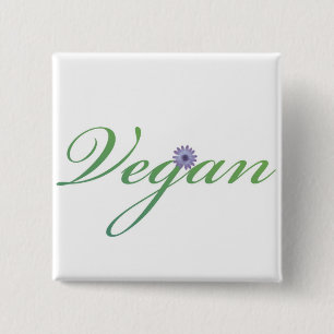 Badge Carré 5 Cm Végétalien