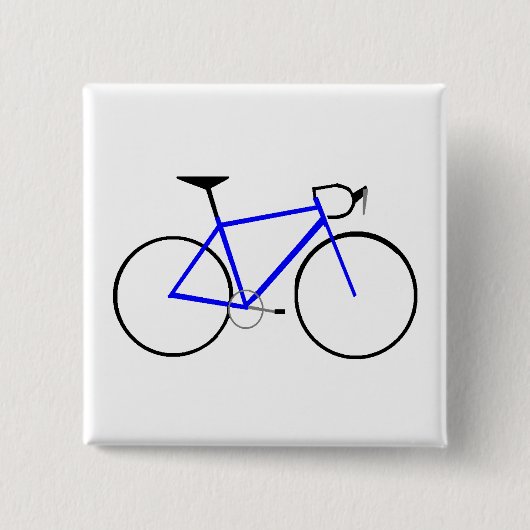 Badge Carré 5 Cm Vélo de route (Devant)
