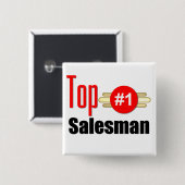 Badge Carré 5 Cm Vendeur supérieur (Devant & derrière)