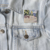 Badge Carré 5 Cm Venez à terre (En situation)