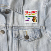 Badge Carré 5 Cm Venez venu celui qui vous êtes (En situation)