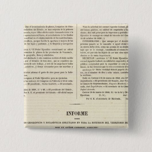 Badge Carré 5 Cm Venezuela 2 (Devant)