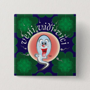 Badge Carré 5 Cm veni vidi vici Button