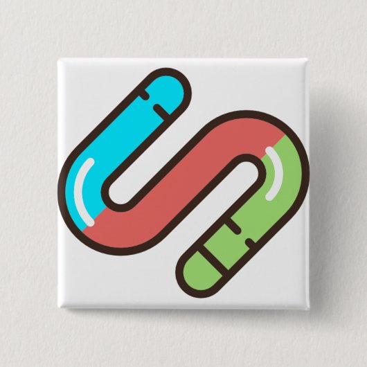 Badge Carré 5 Cm ver (Devant)