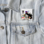Badge Carré 5 Cm Vérification fiscale IRS drôle (En situation)
