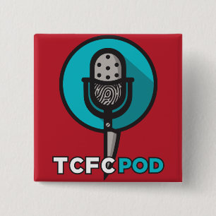 Badge Carré 5 Cm Véritable bouton de club de fan de crime !