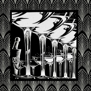 Badge Carré 5 Cm Verres Champagne