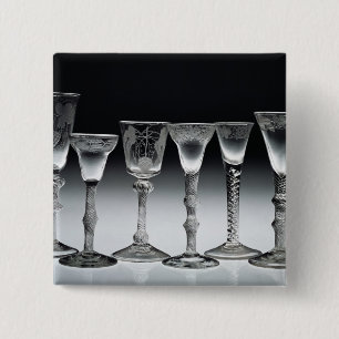 Badge Carré 5 Cm verres d'Air-torsion, 1750-60