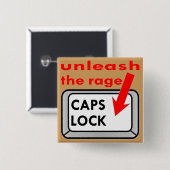 Badge Carré 5 Cm Verrouillage casquette Libérer La Rage (Devant & derrière)